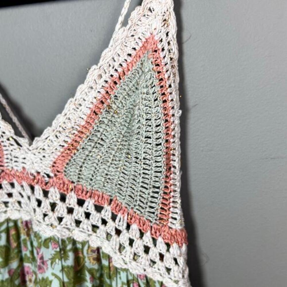 Miss June maxi dress small crochet baby doll tassel floral India boho hippie - Picture 11 of 16